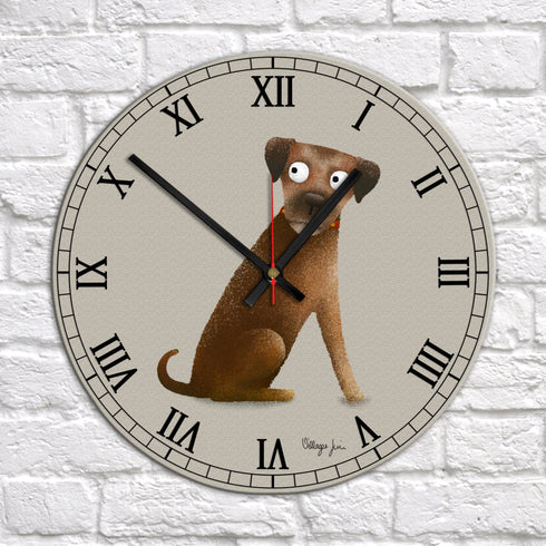 Border Terrier Plain - Dog Art Clock